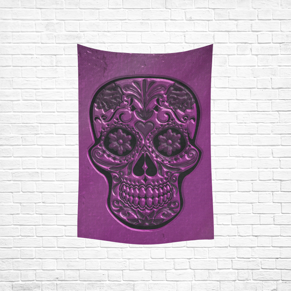 Skull20151209 Cotton Linen Wall Tapestry 40"x 60"