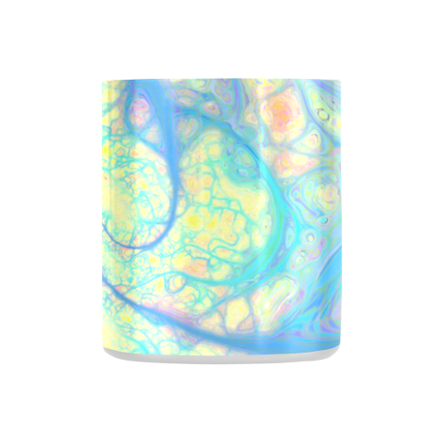 Blue Angel, Abstract Cosmic Azure Lemon Classic Insulated Mug(10.3OZ)