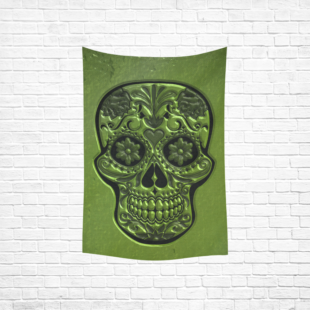 Skull20151202 Cotton Linen Wall Tapestry 40"x 60"