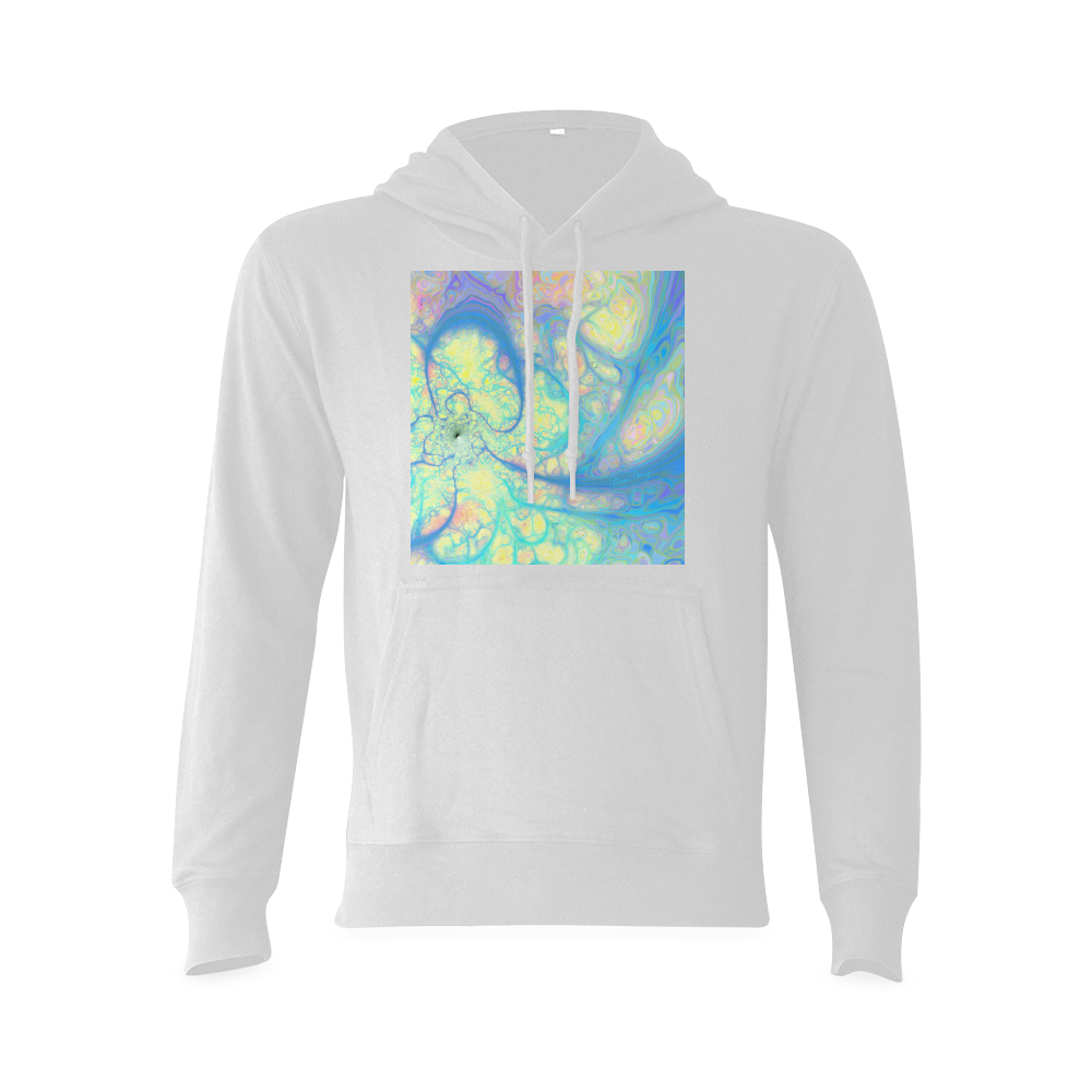 Blue Angel, Abstract Cosmic Azure Lemon Oceanus Hoodie Sweatshirt (Model H03)