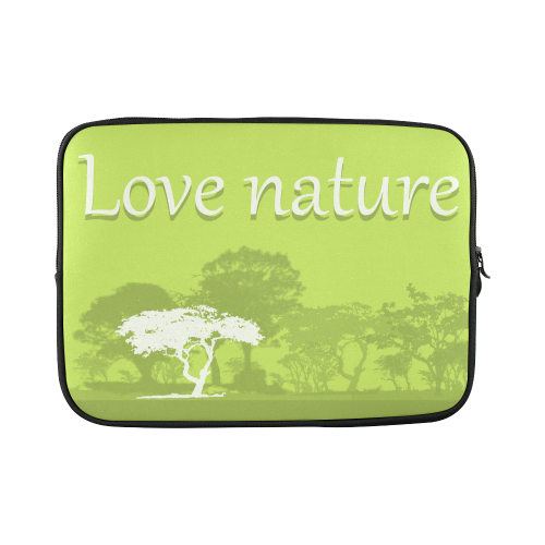 Love Nature Save World Vegan Animals Custom Laptop Sleeve 15''