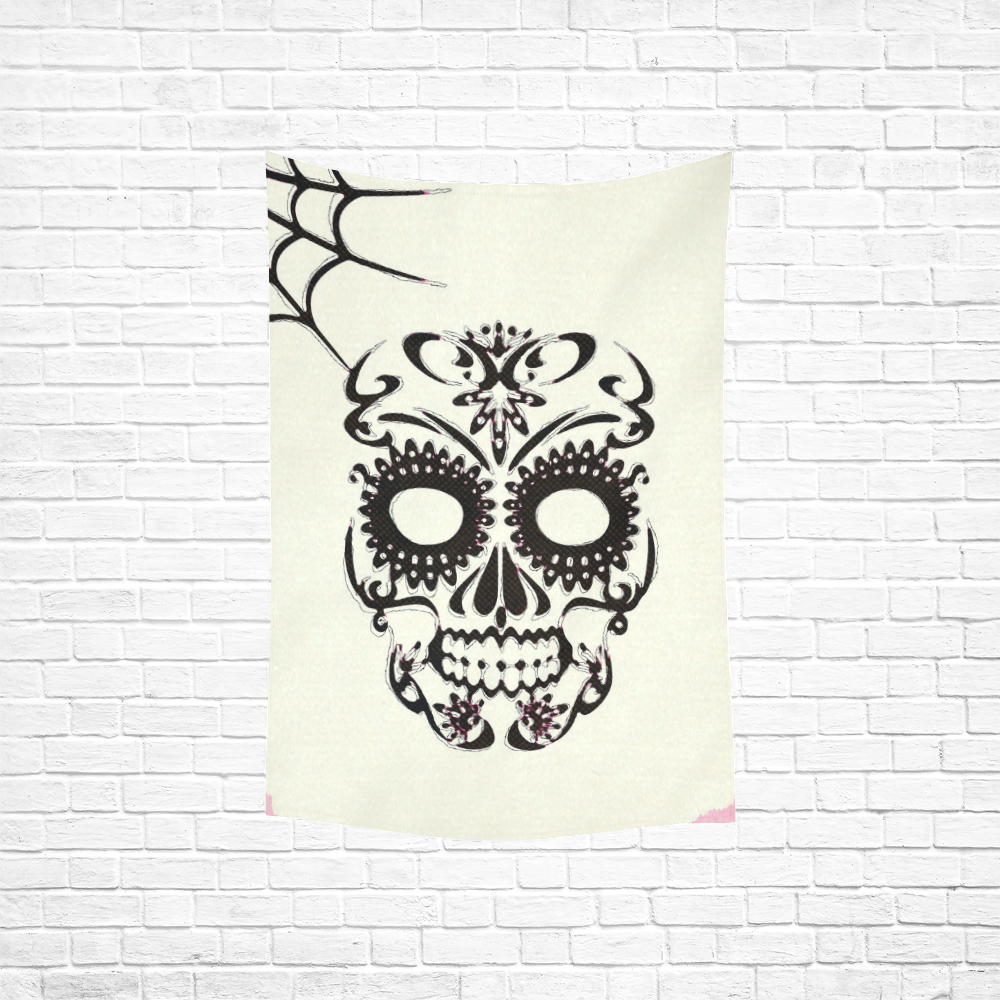 Skull20160401 Cotton Linen Wall Tapestry 40"x 60"