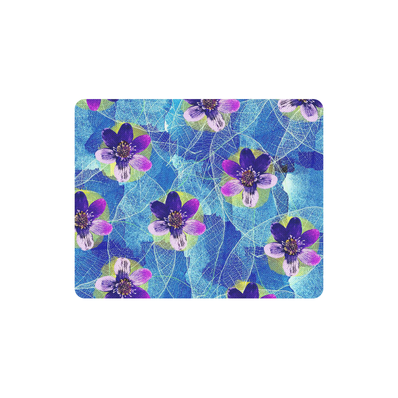 Purple Flowers Rectangle Mousepad