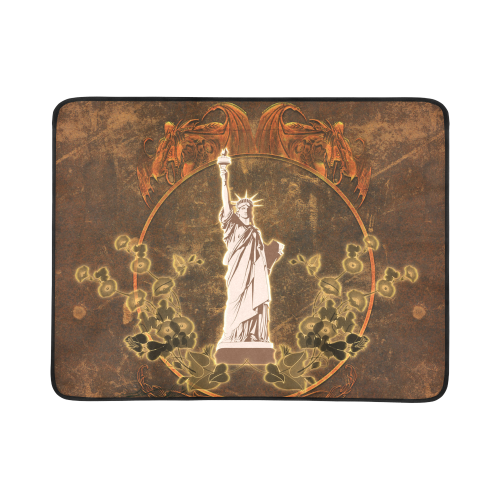 Statue of liberty with flowers Beach Mat 78"x 60"