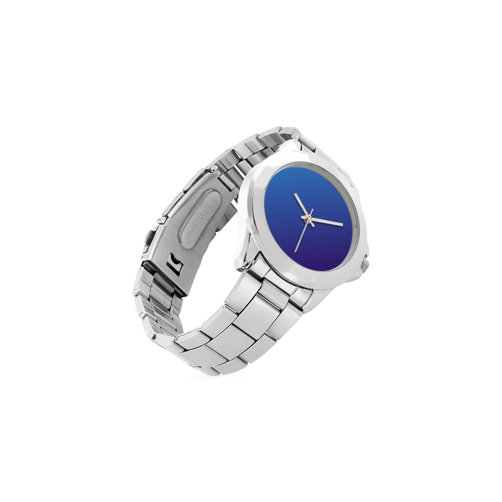 Blue Blush Unisex Stainless Steel Watch(Model 103)