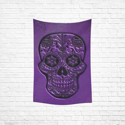 Skull20151208 Cotton Linen Wall Tapestry 40"x 60"