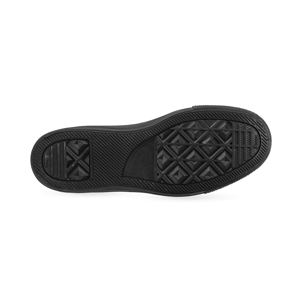 Black Crackling Pattern Men’s Classic High Top Canvas Shoes (Model 017)