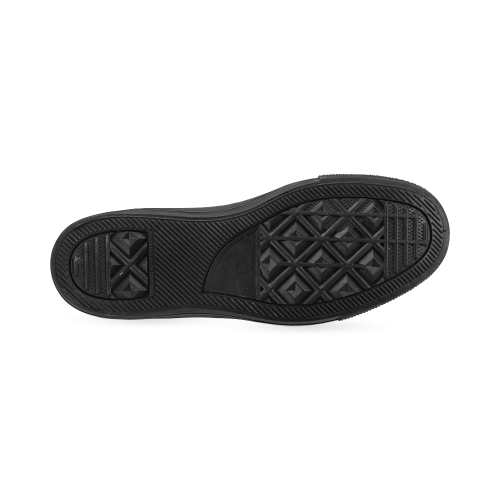 Black Crackling Pattern Men’s Classic High Top Canvas Shoes (Model 017)