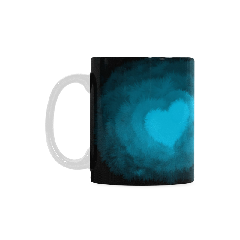 Blue Heart White Mug(11OZ)