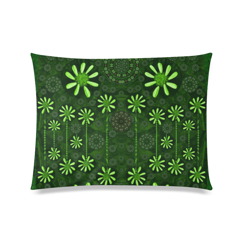 Strawberry flowers in the dark Custom Zippered Pillow Case 20"x26"(Twin Sides)