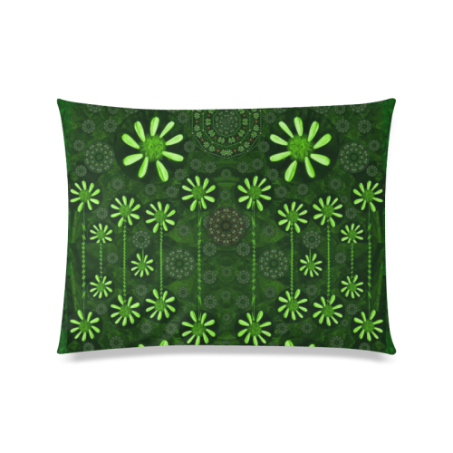 Strawberry flowers in the dark Custom Zippered Pillow Case 20"x26"(Twin Sides)