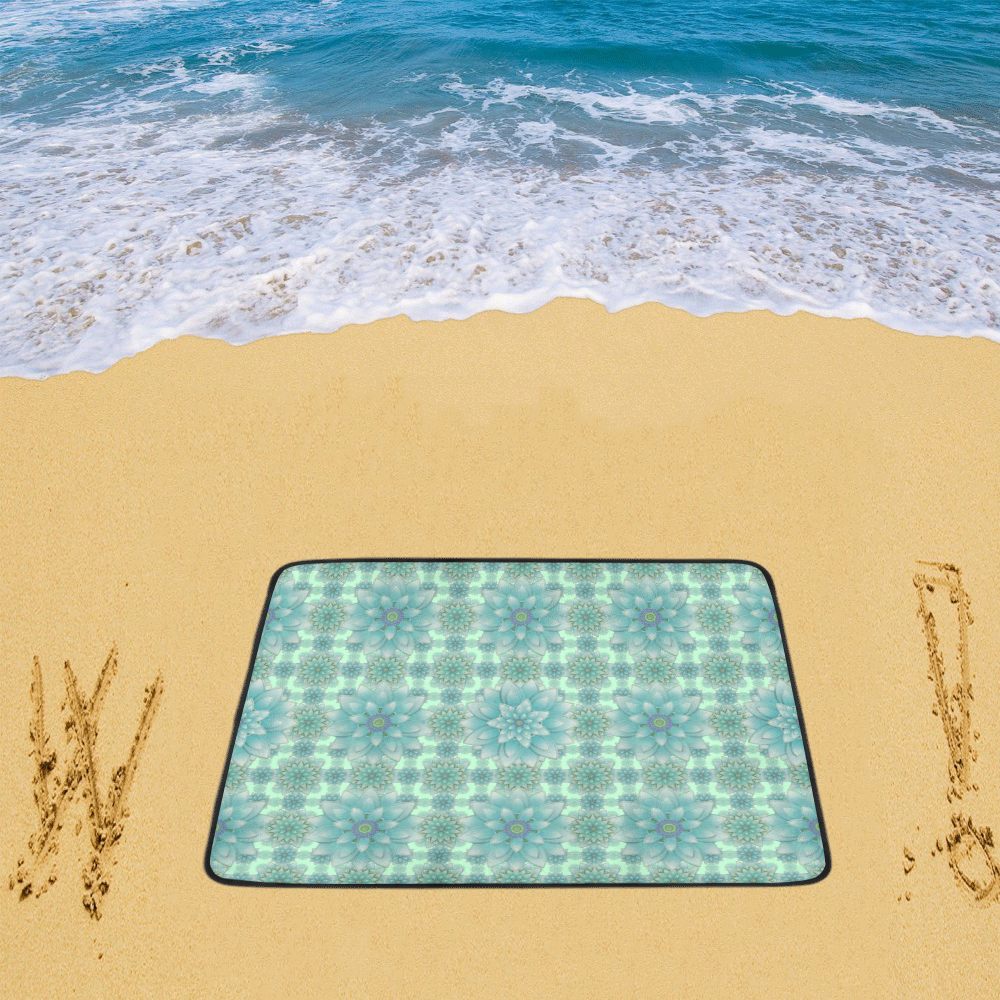 Turquoise Happiness Beach Mat 78"x 60"