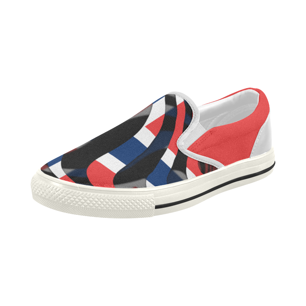 The Flag of Norway Women's Slip-on Canvas Shoes (Model 019)
