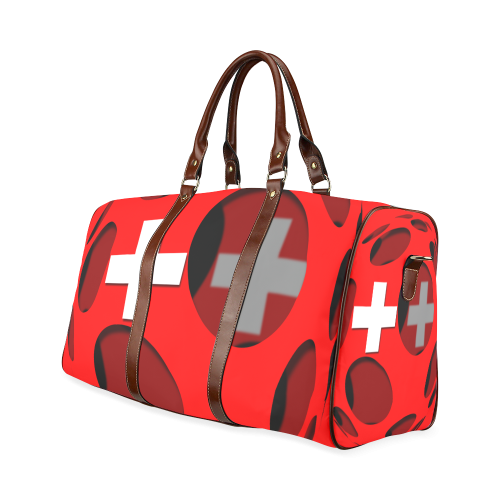 The Flag of Switzerland Waterproof Travel Bag/Large (Model 1639)