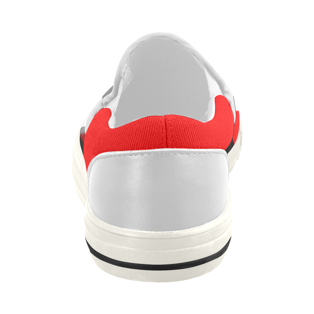 The Flag of Austria Women's Slip-on Canvas Shoes (Model 019)