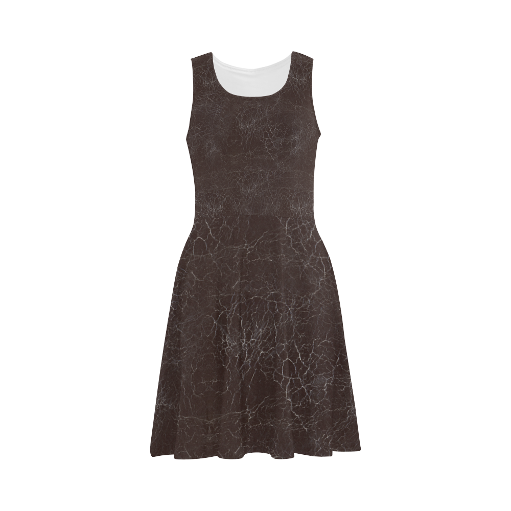 Brown Crackling Pattern Atalanta Sundress (Model D04)