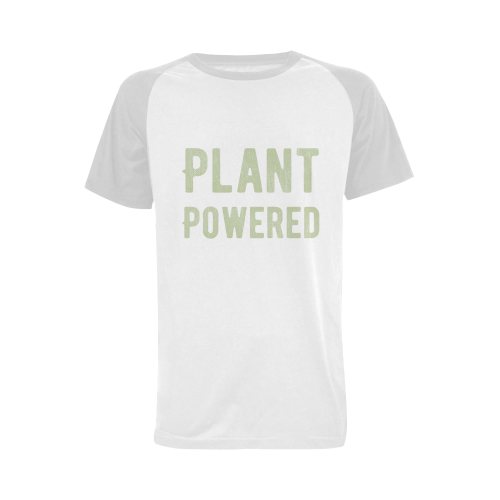 Vegan Plant Powered Think Green Veganism Men's Raglan T-shirt (USA Size) (Model T11)