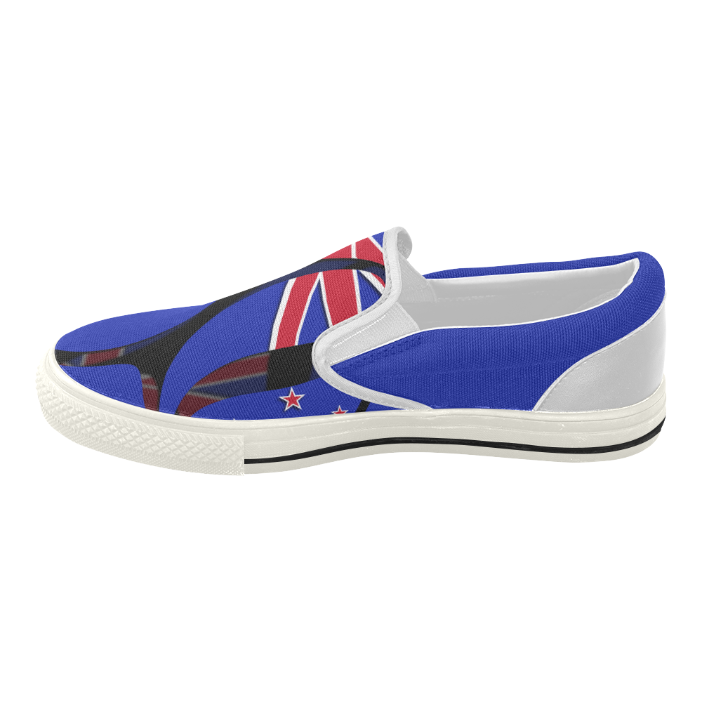 The Flag of New Zealand Women's Slip-on Canvas Shoes (Model 019)