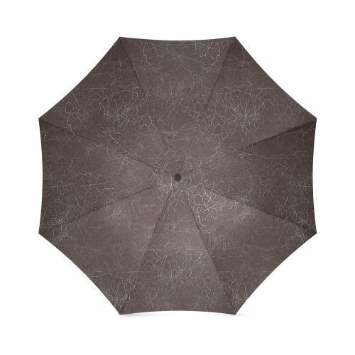 Brown Crackling Pattern Foldable Umbrella (Model U01)