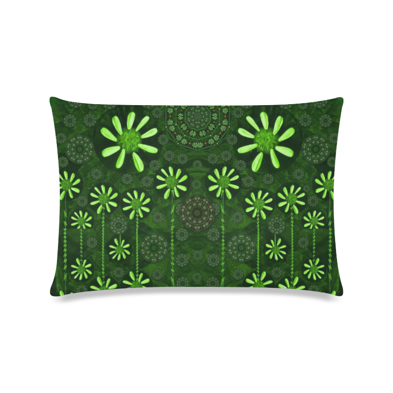 Strawberry flowers in the dark Custom Zippered Pillow Case 16"x24"(Twin Sides)