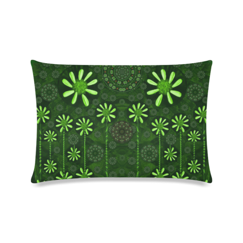 Strawberry flowers in the dark Custom Zippered Pillow Case 16"x24"(Twin Sides)