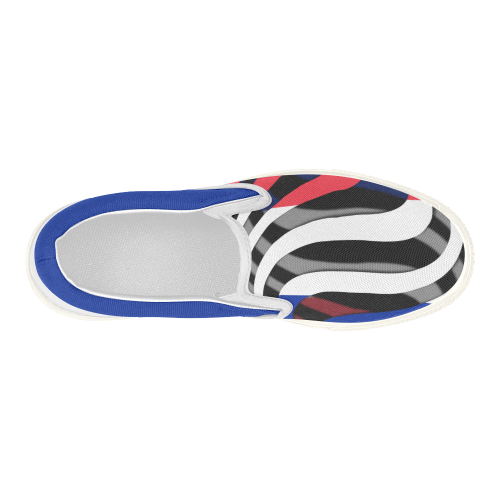 The Flag of France Women's Slip-on Canvas Shoes (Model 019)