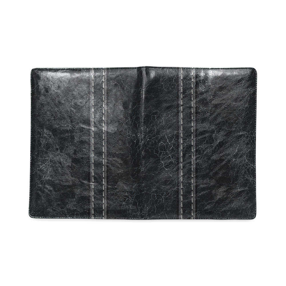 Black  Crackling With Stitching Custom NoteBook B5