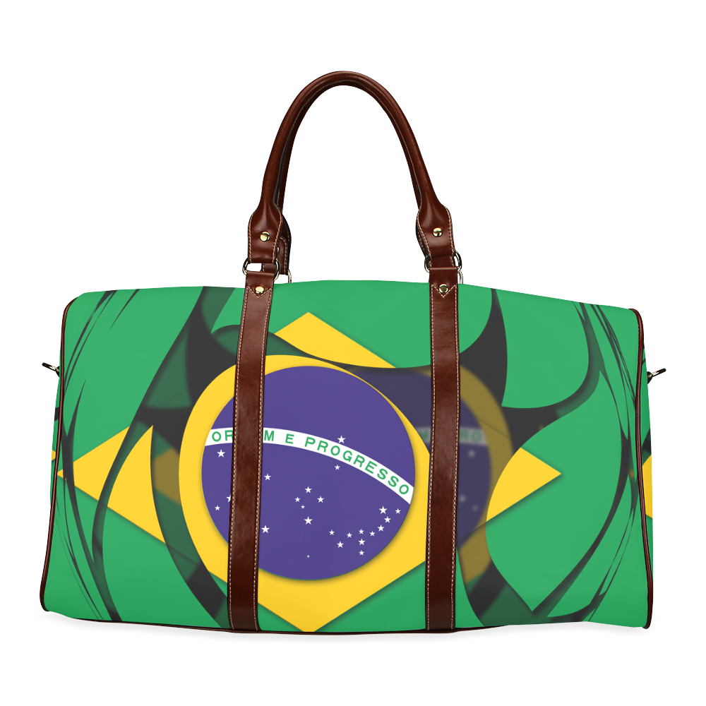 The Flag of Brazil Waterproof Travel Bag/Large (Model 1639)