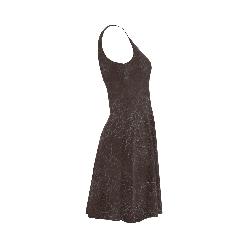 Brown Crackling Pattern Atalanta Sundress (Model D04)