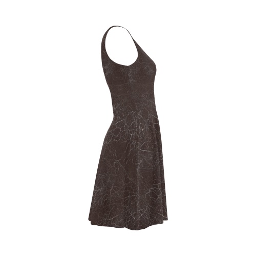 Brown Crackling Pattern Atalanta Sundress (Model D04)