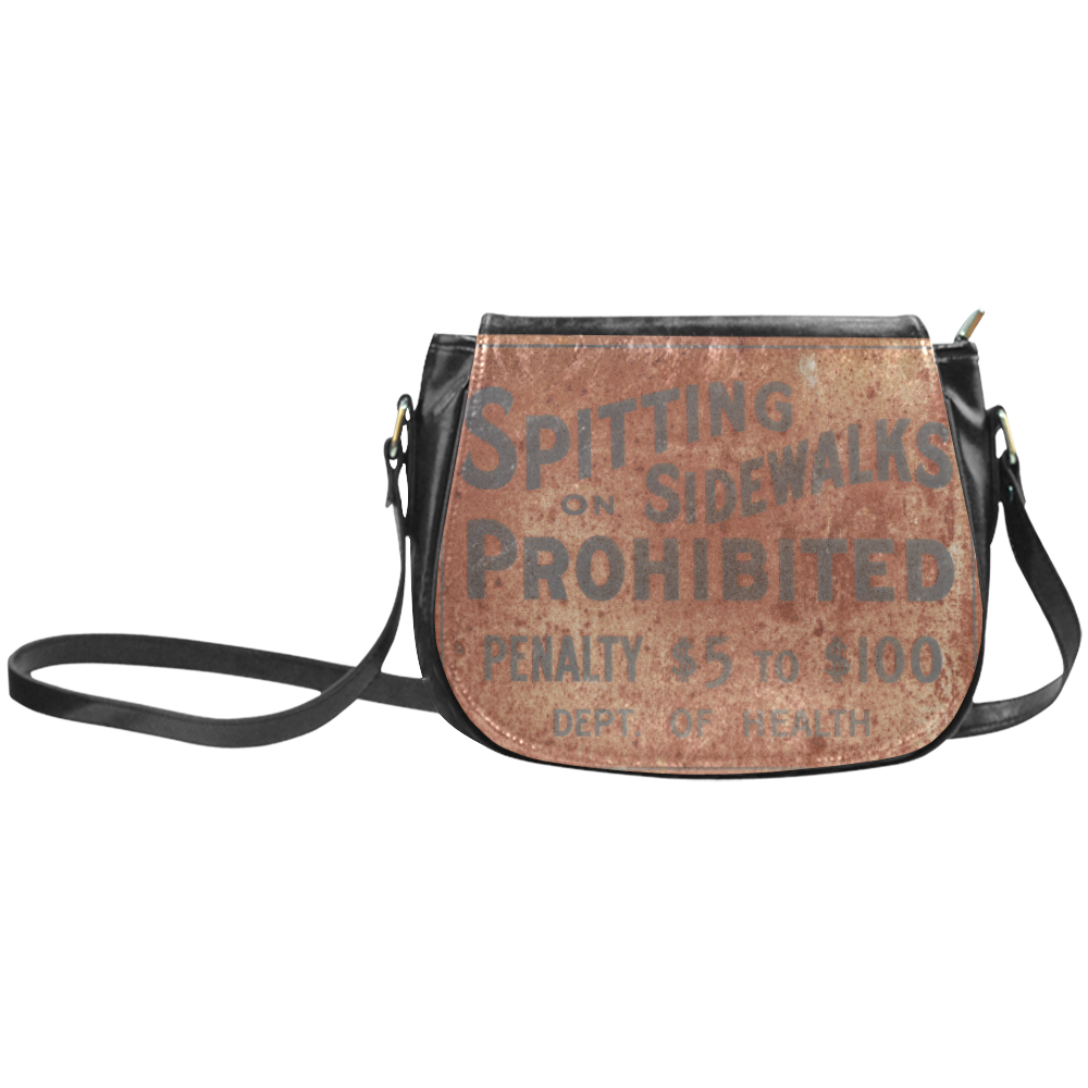 Spitting prohibited, penalty Classic Saddle Bag/Small (Model 1648)