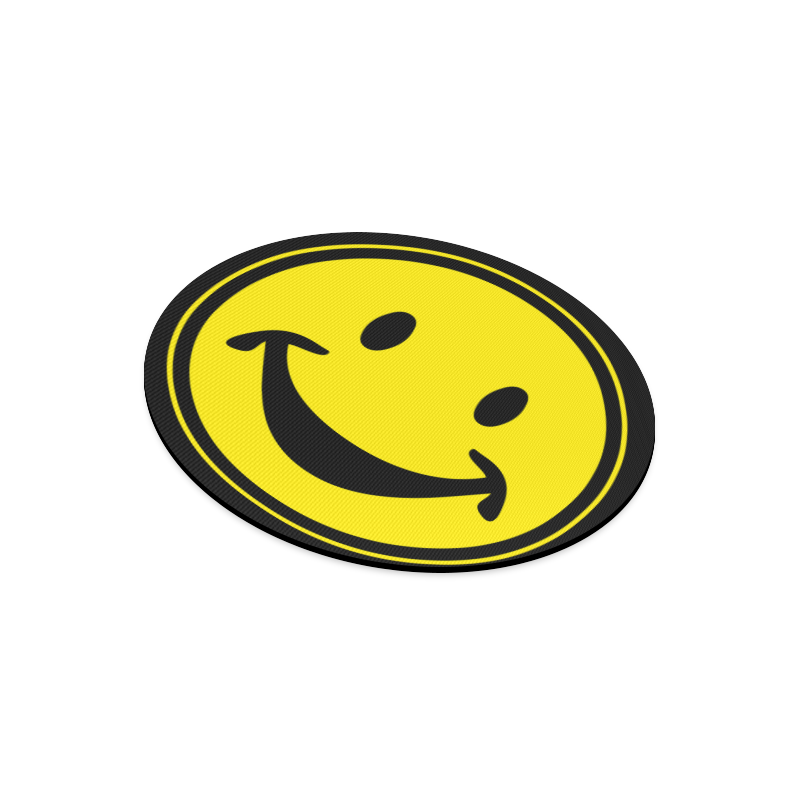 Funny yellow SMILEY for happy people Round Mousepad