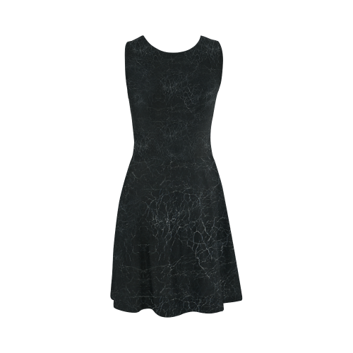 Black Crackling Pattern Atalanta Sundress (Model D04)