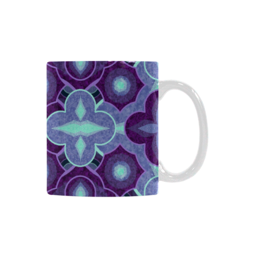 Purple blue pattern White Mug(11OZ)
