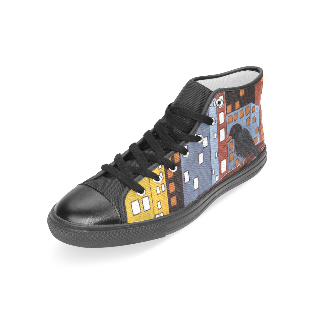 The Watcher #3 Women's Classic High Top Canvas Shoes (Model 017)
