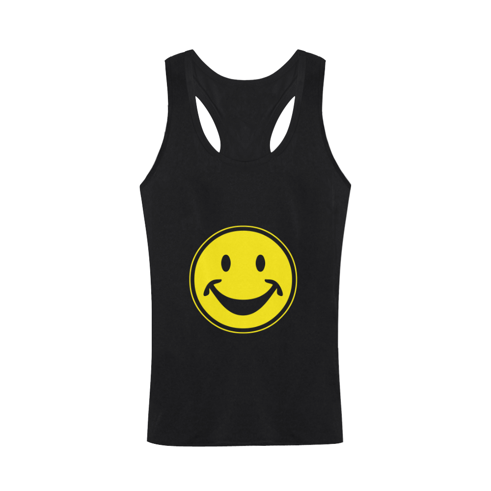 Funny yellow SMILEY for happy people Plus-size Men's I-shaped Tank Top (Model T32)