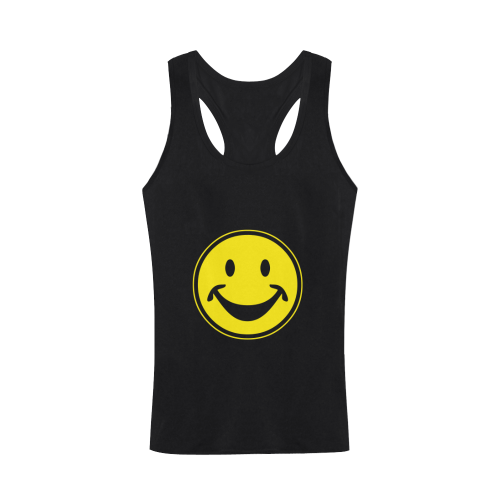 Funny yellow SMILEY for happy people Plus-size Men's I-shaped Tank Top (Model T32)