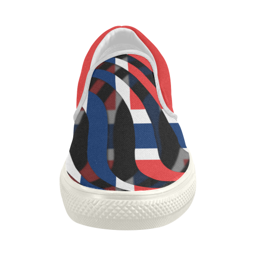 The Flag of Norway Women's Slip-on Canvas Shoes (Model 019)