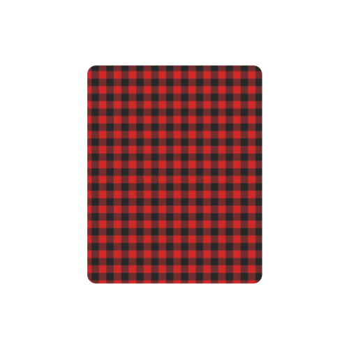 LUMBERJACK Squares Fabric - red black Rectangle Mousepad