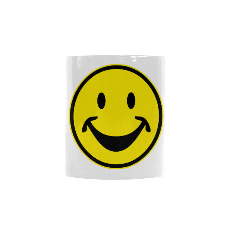 Funny yellow SMILEY for happy people Custom Morphing Mug