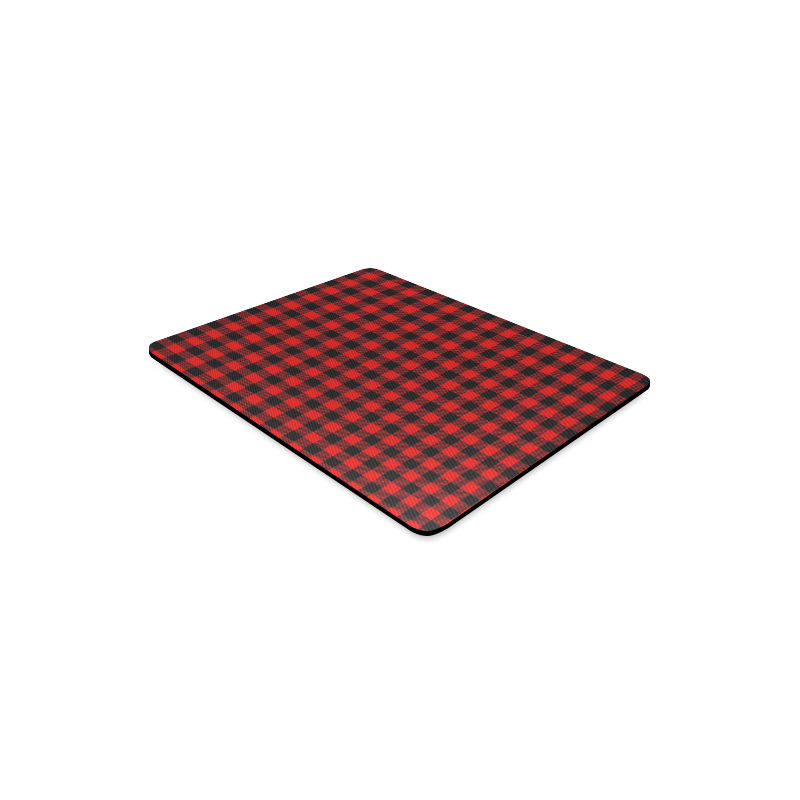 LUMBERJACK Squares Fabric - red black Rectangle Mousepad