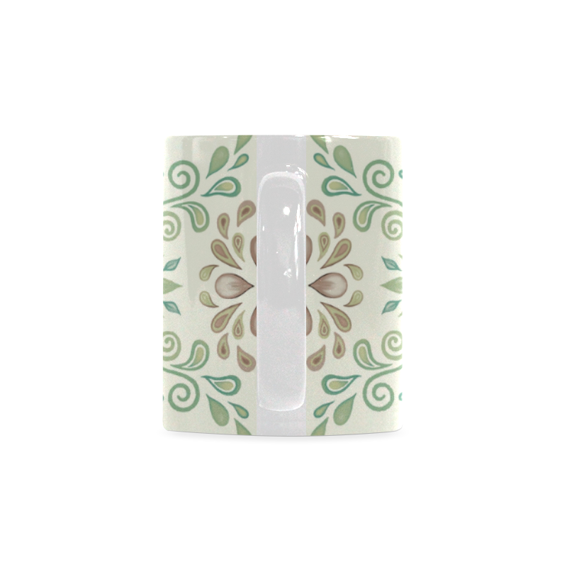 Green ornament White Mug(11OZ)