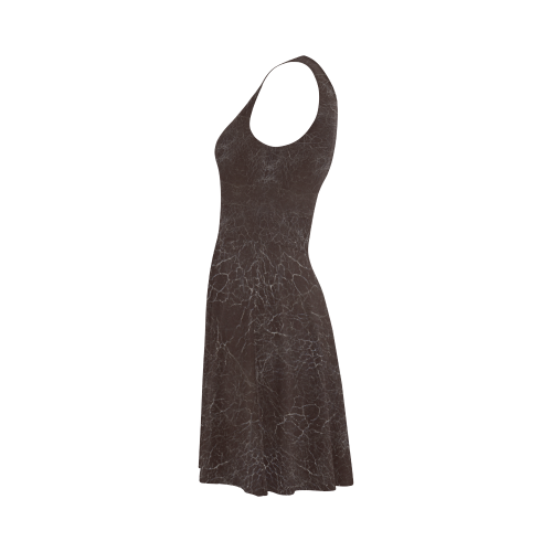 Brown Crackling Pattern Atalanta Sundress (Model D04)