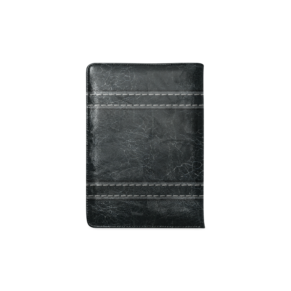 Black  Crackling With Stitching Custom NoteBook A5