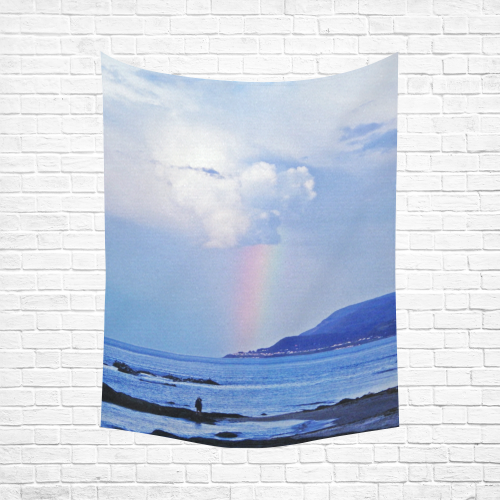 Love under the Rainbow Cotton Linen Wall Tapestry 60"x 80"