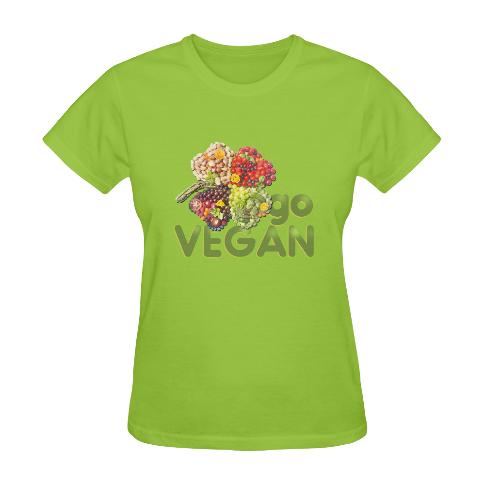 Vegan Go Cloverleaf Think Green Sunny Women's T-shirt (Model T05)