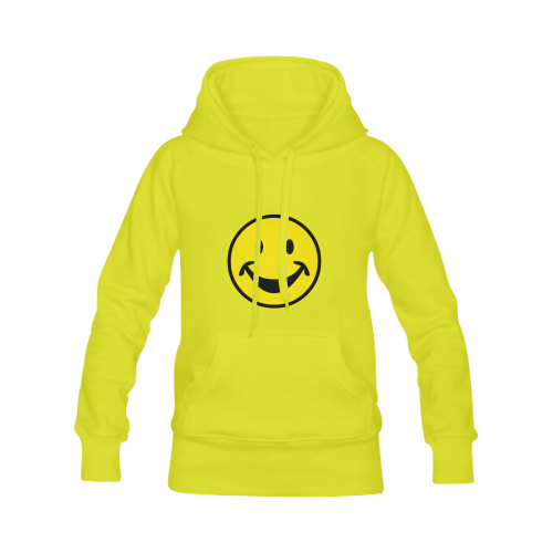 Funny yellow SMILEY for happy people Men's Classic Hoodies (Model H10)