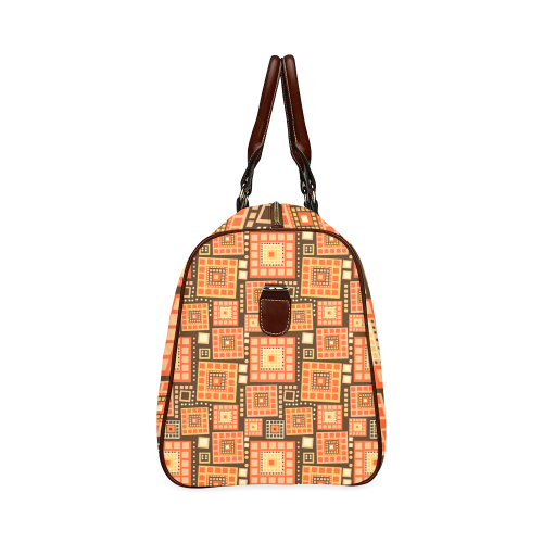 Amber City Squares Waterproof Travel Bag/Small (Model 1639)