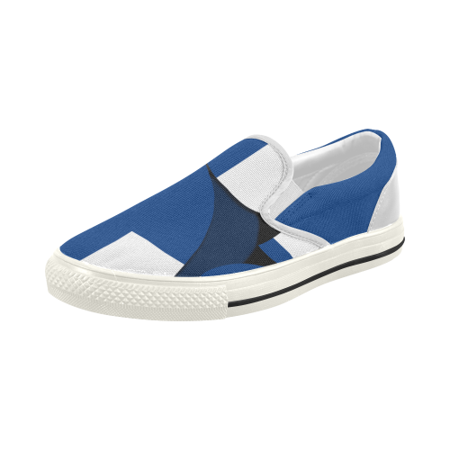 The Flag of Finland Women's Slip-on Canvas Shoes (Model 019)