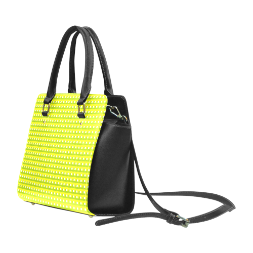 Woven in yellow and green Classic Shoulder Handbag (Model 1653)